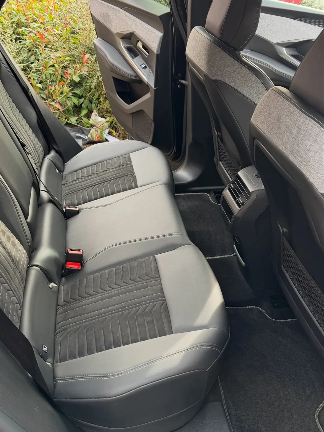 Rear seats cleaned during interior car valeting